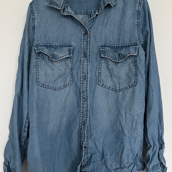 Denim Button-Up Shirt - Picture 1 of 2